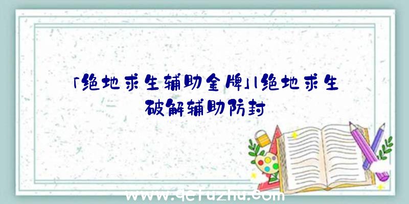 「绝地求生辅助金牌」|绝地求生破解辅助防封